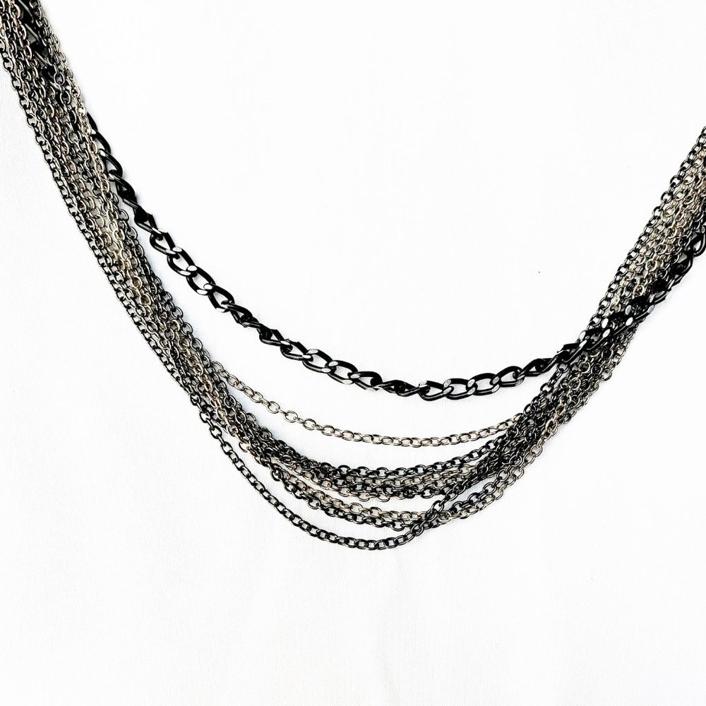 Three-Tone Knotted Rope Necklace